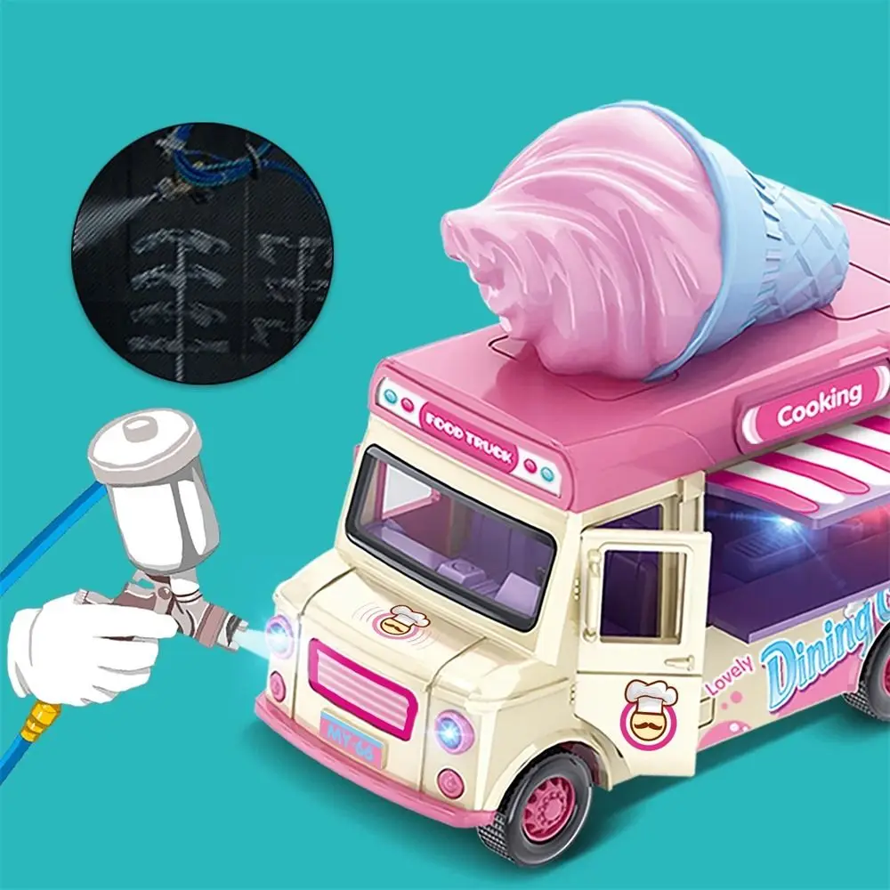 Burger Bus camion de nourriture jouet couleurs vives avec musique lumière crème glacée modèle de voiture véhicule exquis tirer voiture
