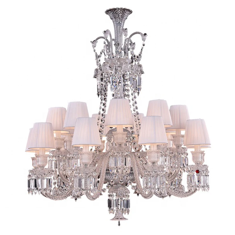 18-light Luxury Crystal Chandelier Light For Villa Living Room Modern Hanging Lamp For Restaurant Bedroom Big Stair Pendant Lamp