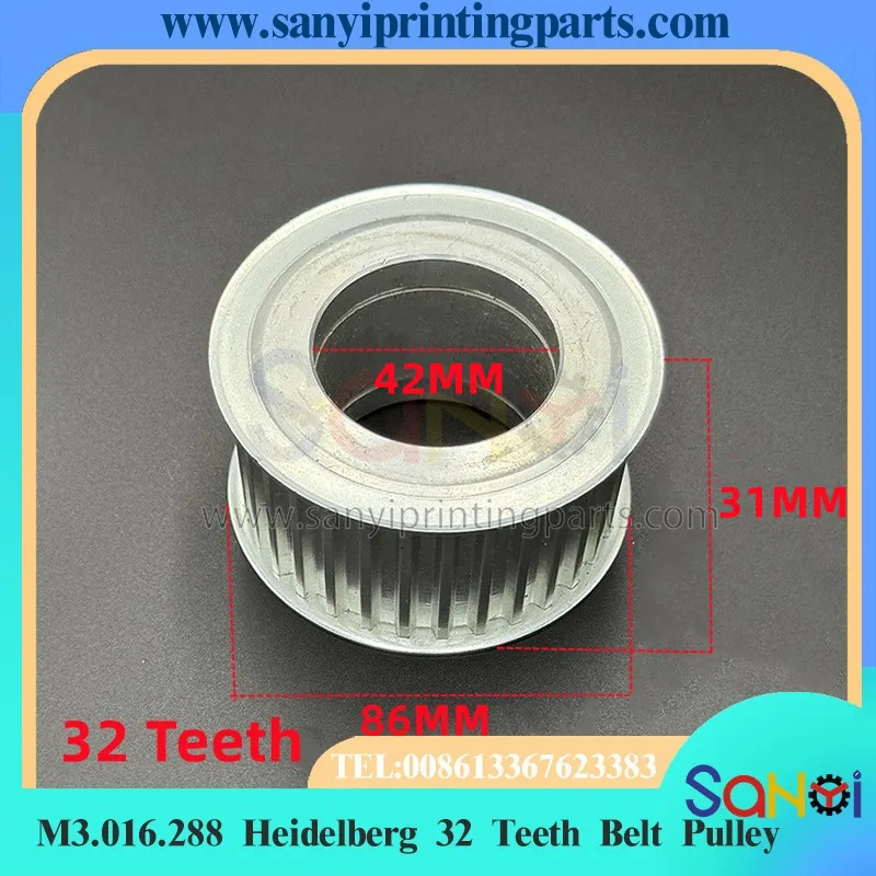 

M3.016.288 Heidelberg 32 Teeth Belt Pulley For SM74 XL75 Printing Machine Parts