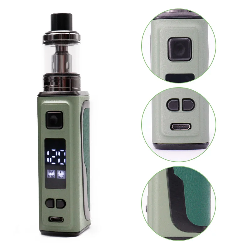 Vape Pen TC 120W Box Mod Kit 2200mah Battery 2.5ml Atomizer OLED Screen Electronic Cigarette Vaporizer Vapor Shisha Hookah Pen