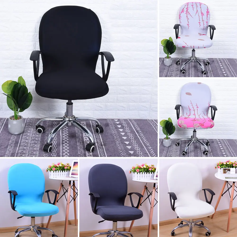 New Swivel Chair Cover Elastic Removable Printed Chair Cover for Computer Office Chair Cover Easy To Install Home Textile Garden