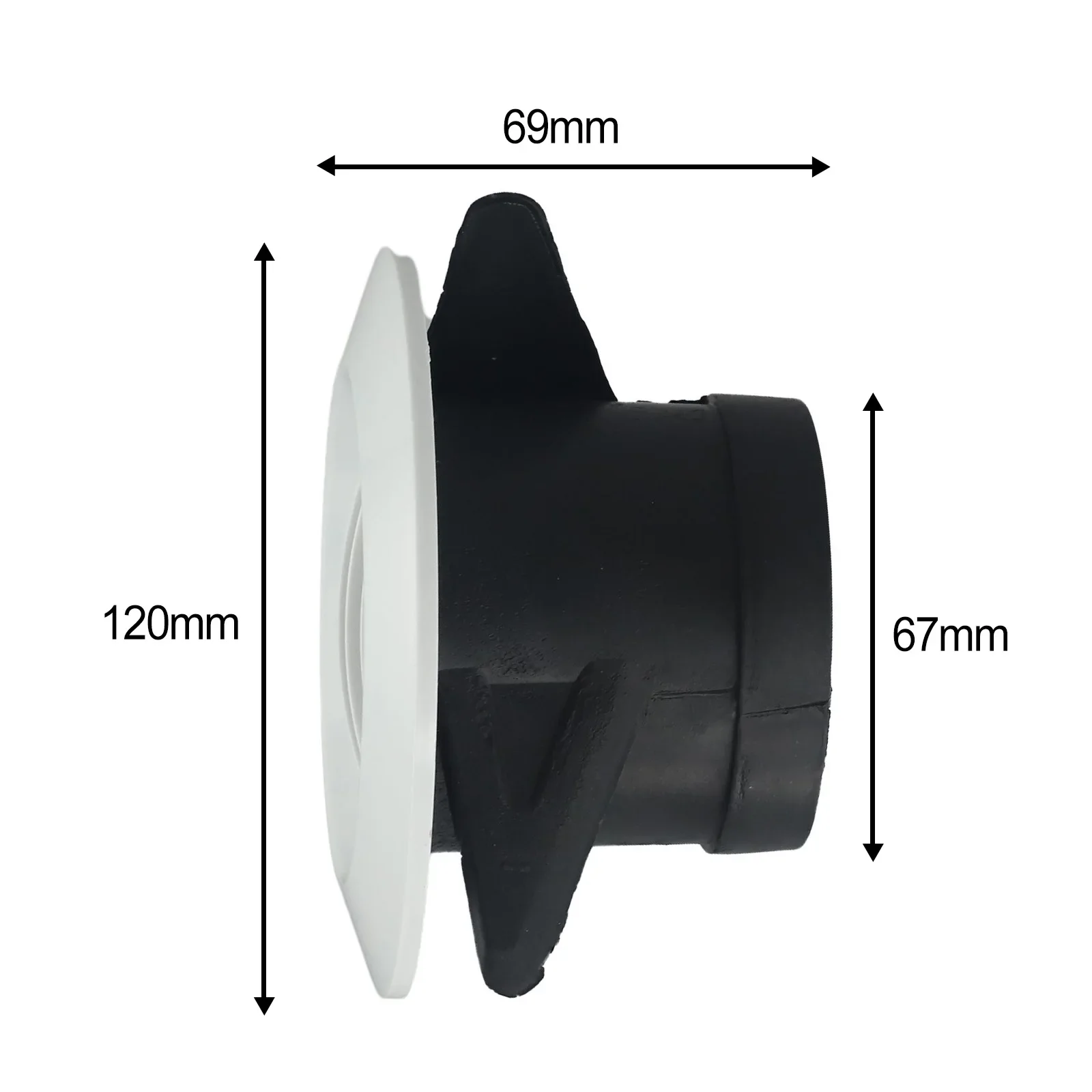 ABS Vent Cover Ventilation Grille For Ventilation 75mm Effortless Cleaning Removable Panel Sleek Design For Walls
