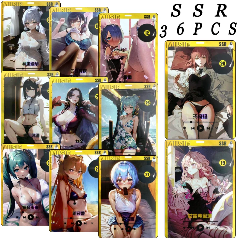 Godin Verhaal Ssr Mr Serie Emilia Albedo Rem Ram Anime Karakters Bronzing Collection Flash Card Cartoon Speelgoed Kerstcadeau