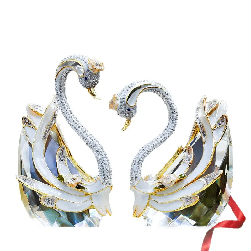 

Centennial Haohe Crystal Swan Ornament Living Room Bedroom Ornament Wedding Gift