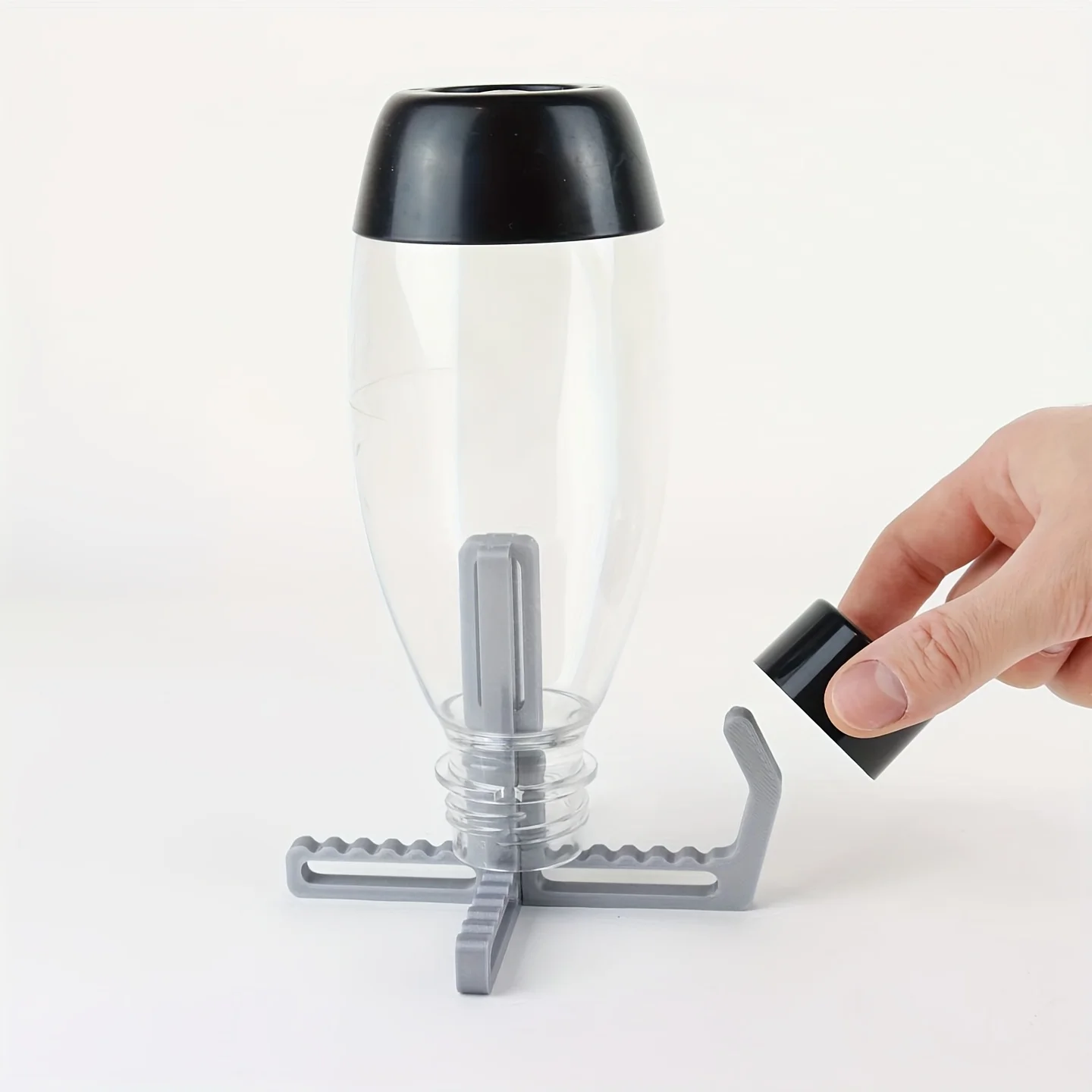 Universal Bottle Drying Rack with Built-in Lid Holder, Quick Drying & Ventilated Design, Keeps Bottles Dry and Mold-Free Daily