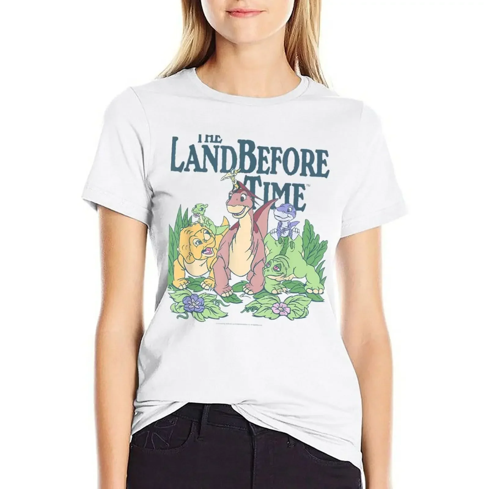 Land Before Time Pastel Dinosaur Friends T-shirt graphics tees t shirt for Women