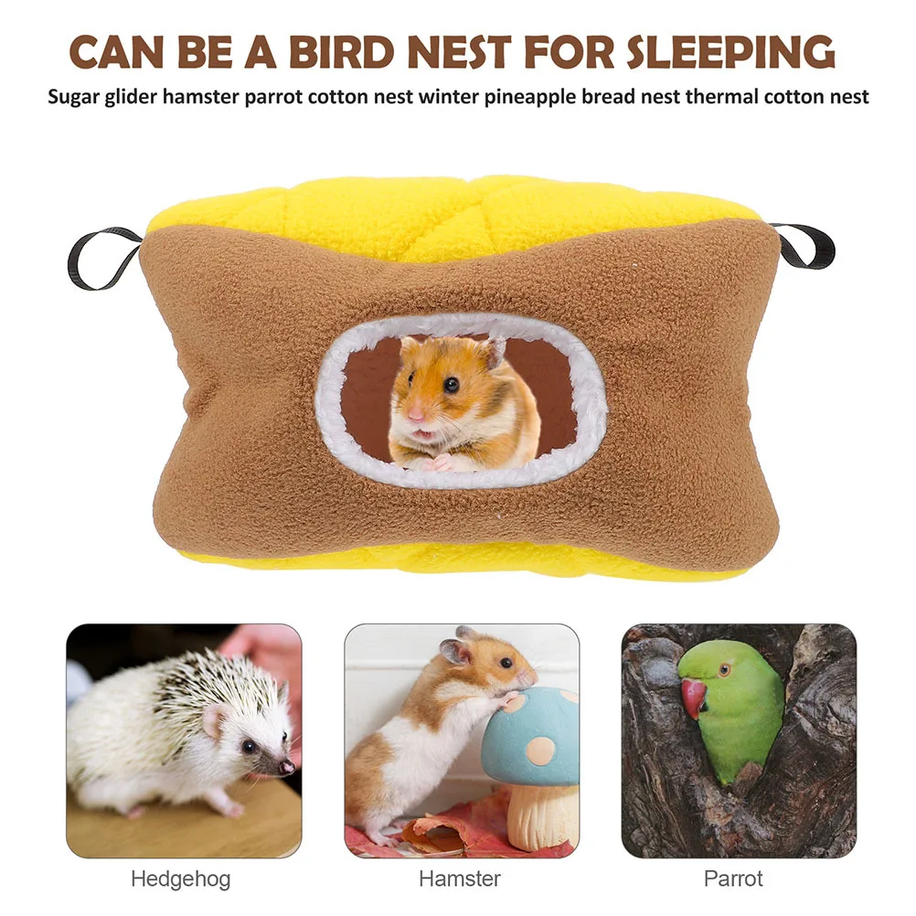 

Bird Hammock House Cotton Material Hanging Loop Design Warm Comfortable Parakeet Bed for Cage Pet Resting Nest