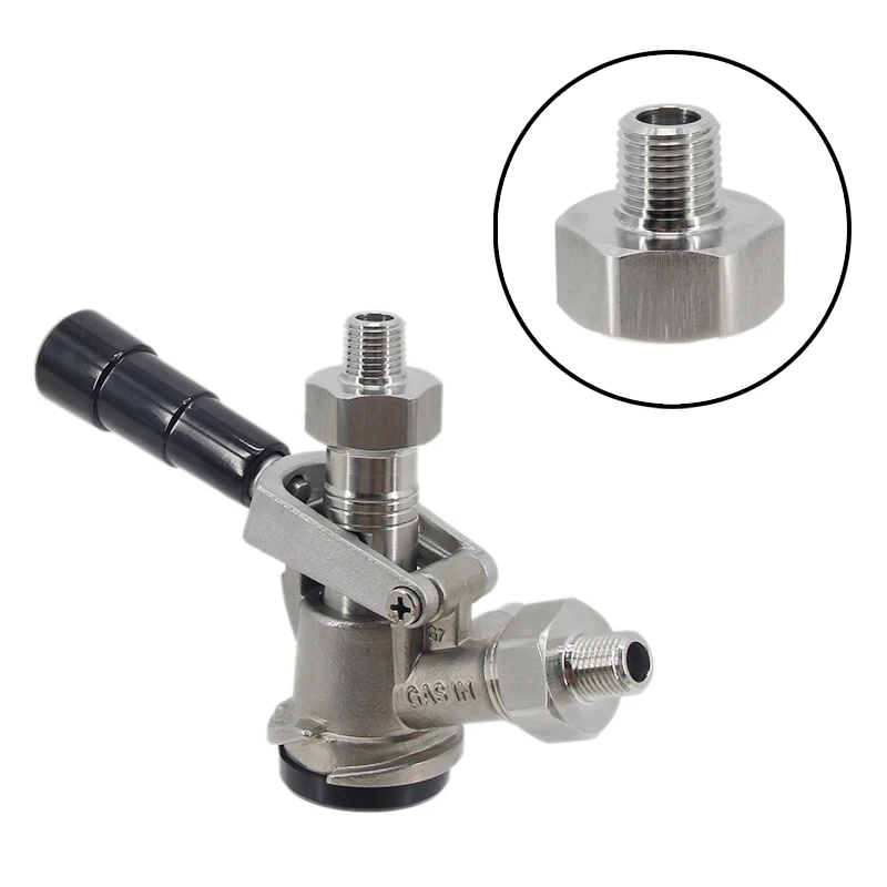 Stainless Stainless 5/8 Female To 1/4 Male Coupler with Silicone Washer Shank Adaptor Brand New