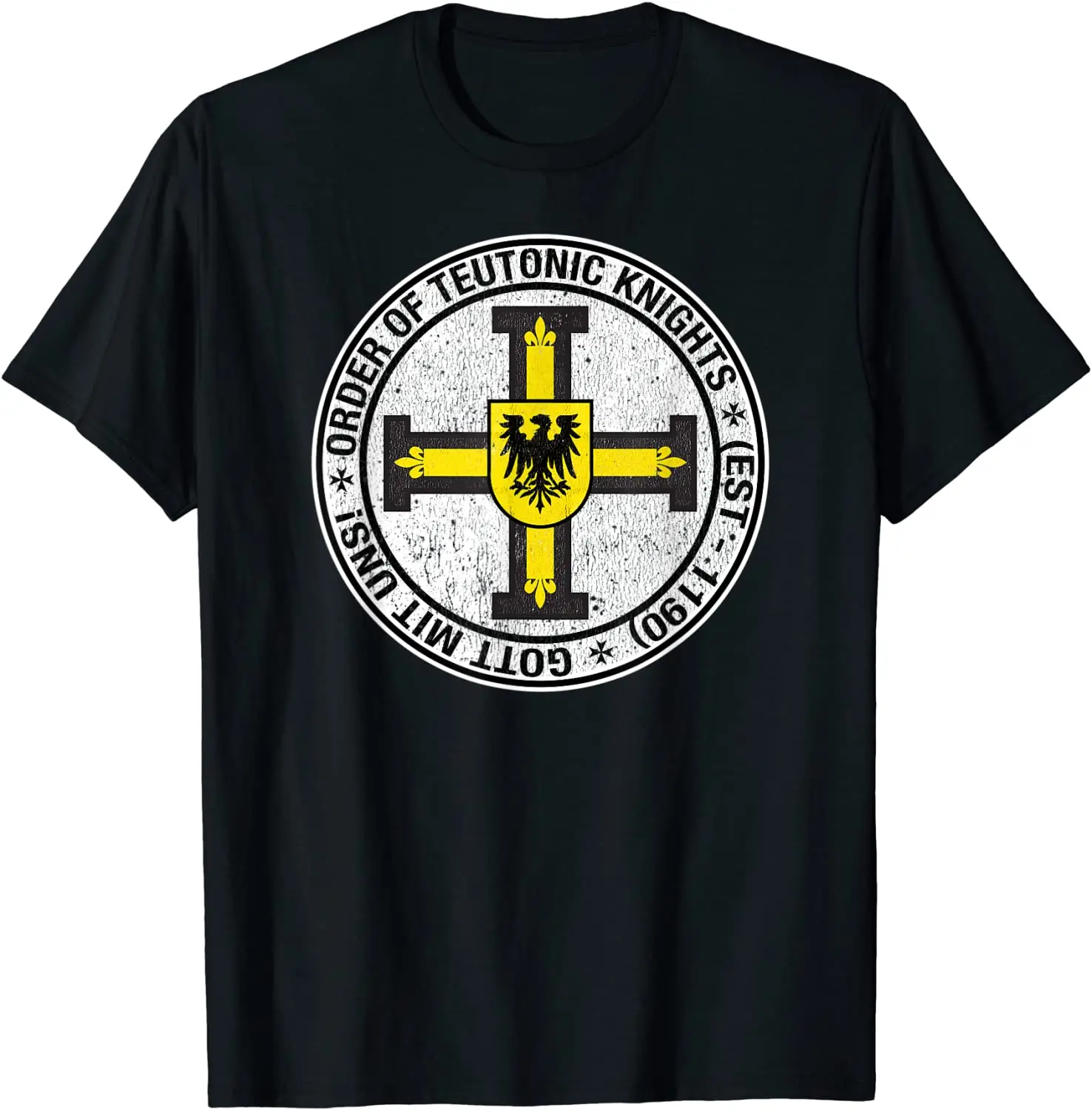 

Order of the Knights Teutonic Coat of Arms T-Shirt. Summer Cotton Short Sleeve O-Neck Mens T Shirt New S-3XL