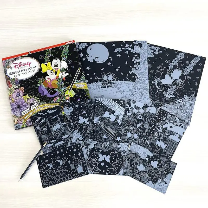 Adult Disney Lovely Scratch Art Mickey Amp Friends INKO KOTORIYAMA Mdiene Corporation 9784295202615 Book