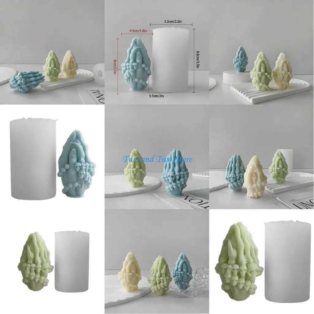 

HX6F Moulds Skull Hand Figure Mold Suitable for Hand-Making Enthusiasts