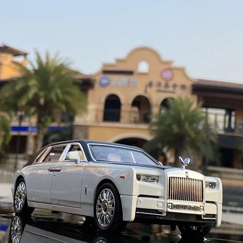 

1:24 Rolls Royce Phantom модель автомобиля из сплава, литая под давлением игрушечная техника, металлическая модель автомобиля, коллекция, имитация звука, свет, детская игрушка в подарок