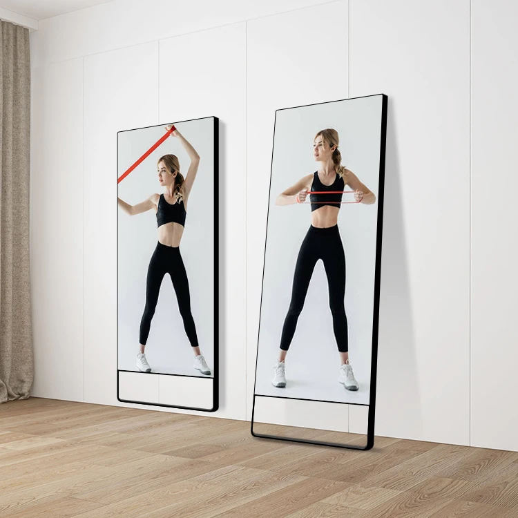 HUSHIDA Summer Popular Magic Mirror 32 43 55 Inch Gym Workout Intelligent Smart Interactive Mirror Fitness