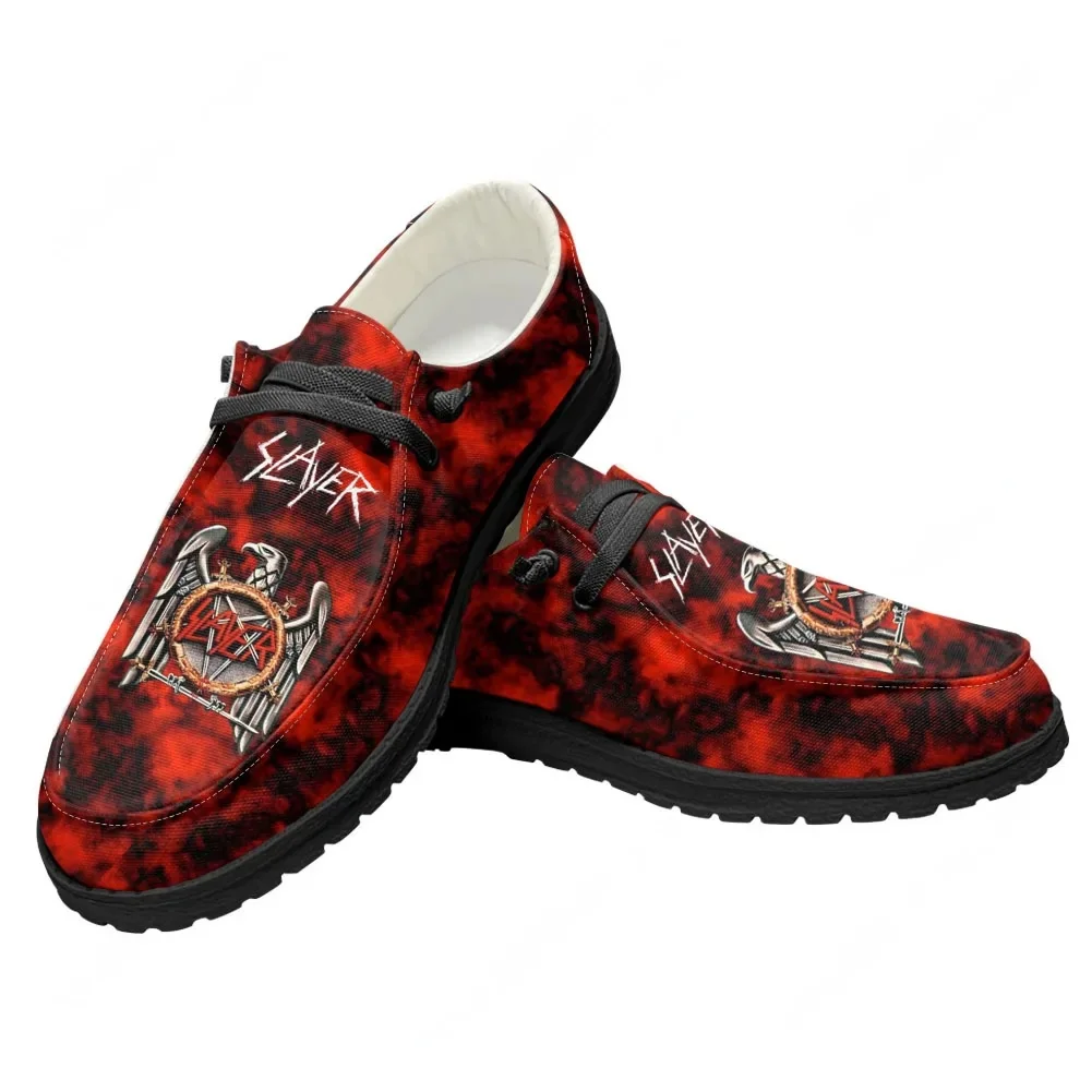 

Повседневная обувь S-Slayer Heavy Metal Rock Band для мужчин и женщин, легкая дышащая обувь на плоской подошве для улицы, обувь для пар