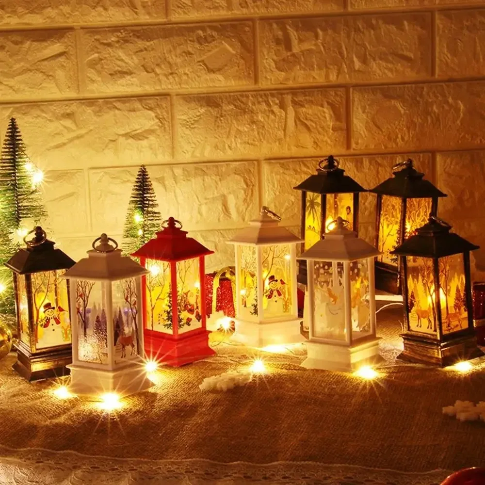 Santa Claus Schneemann Laterne Licht Frohe Weihnachten Dekor für zu Hause Weihnachts baum Ornament Weihnachts geschenke Navidad 2021 Neujahr 2022