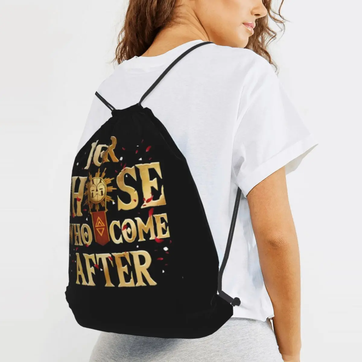 RPG Game Fantasy Legend Backpacks Portable Drawstring Bundle Pocket Shoes Bag Book Bags for Man Woman School