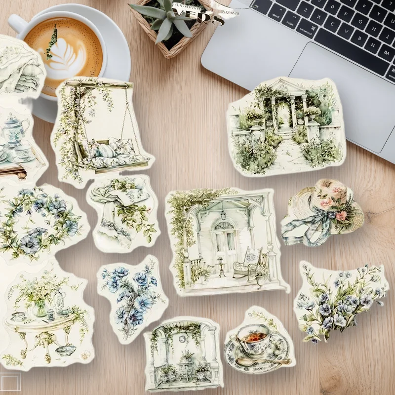 

Versailles Backyard Series Garden Diorama PET Stickers 6 Themes 25Pcs Transparent Decor for Royal Journal