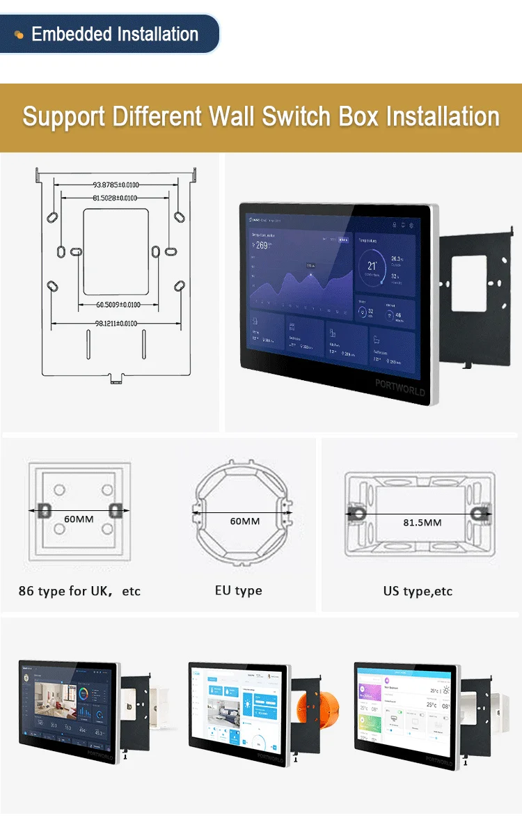 Latest YC-SM10P 10 Inch IPS Touch Screen 500nit High Brightness Android AIO POE Tablet for Smart House Control System
