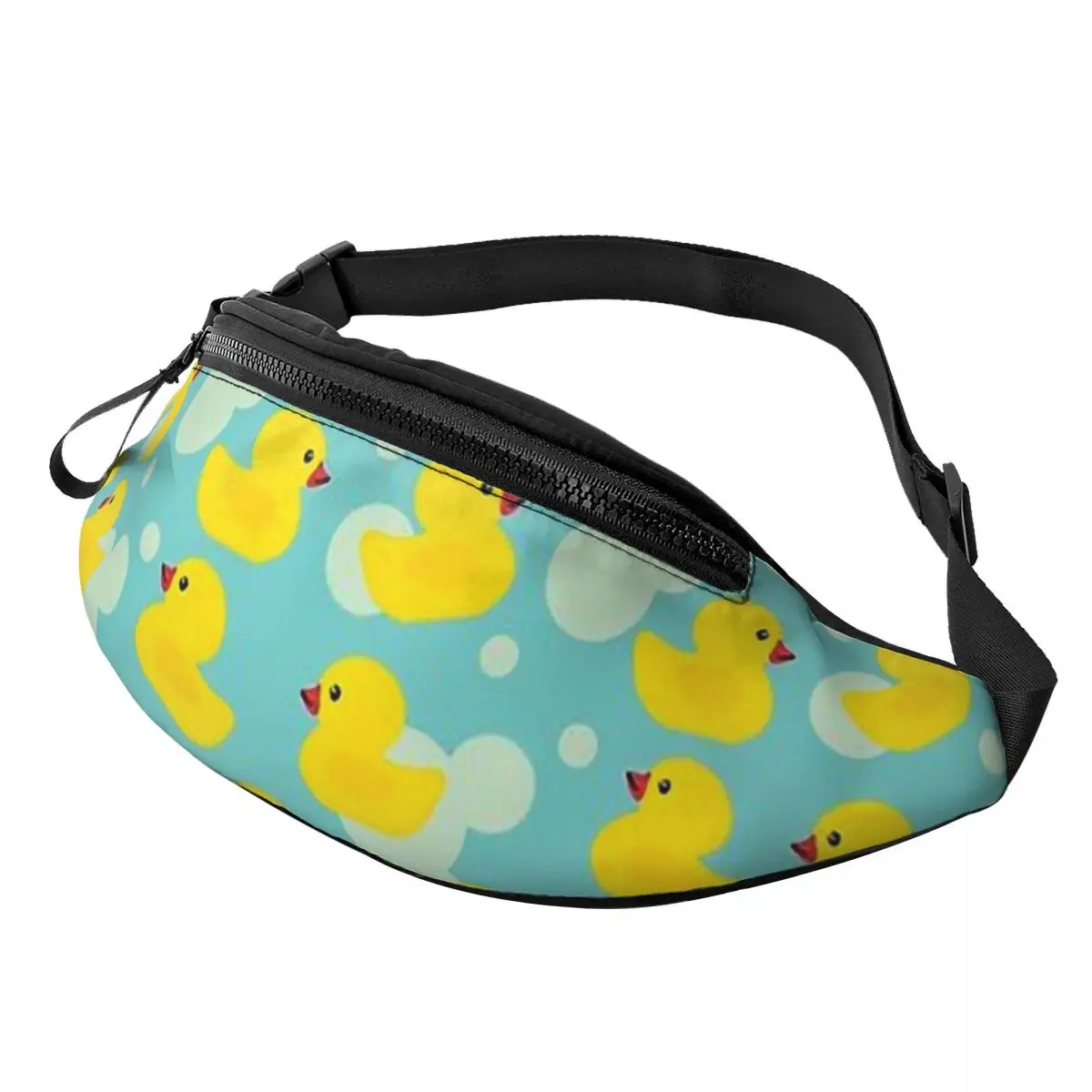 Cute Baby Shower Yellow Bathtime Rubber Ducks Printed Waist Bags Unisex Fanny Pack Casual Travel Banana Bags Belt Pouch