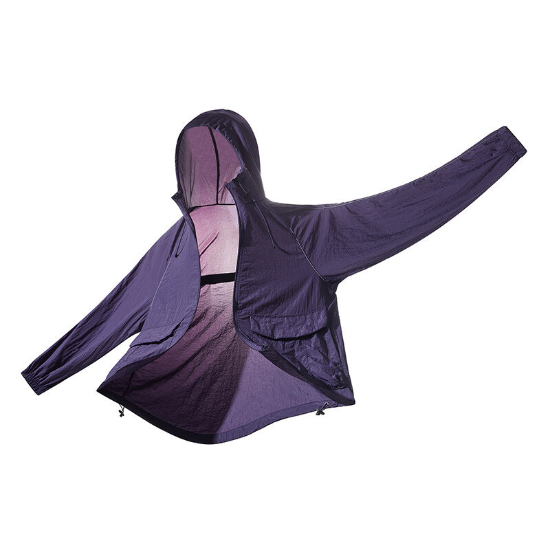 ARC outdoor summer couple fishing, mountain climbing and travel solid-color sports casual hooded sun-protective clothing