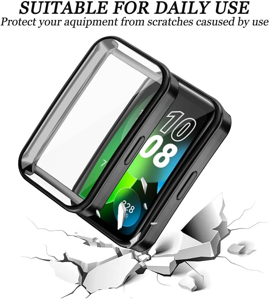 Juste de protection en TPU pour Huawei Band 8 9, montre de galvanoplastie souple, cadre de protection d'écran, couverture complète