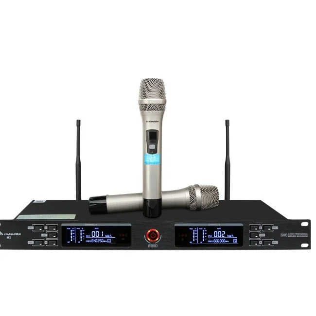 

Professional Light-weight Black Stereo Portable Handheld Wireless Microphone