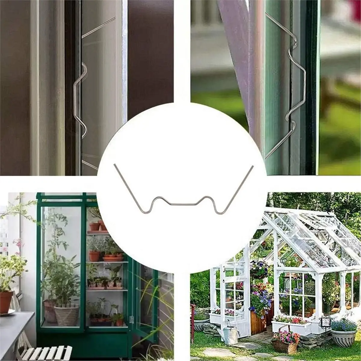 618 Mega Sale 50pcs Greenhouse Glazing Clips W Type Clip Leaf Spring Clips Greenhouse Care for House Twin-Hall Web Sheets