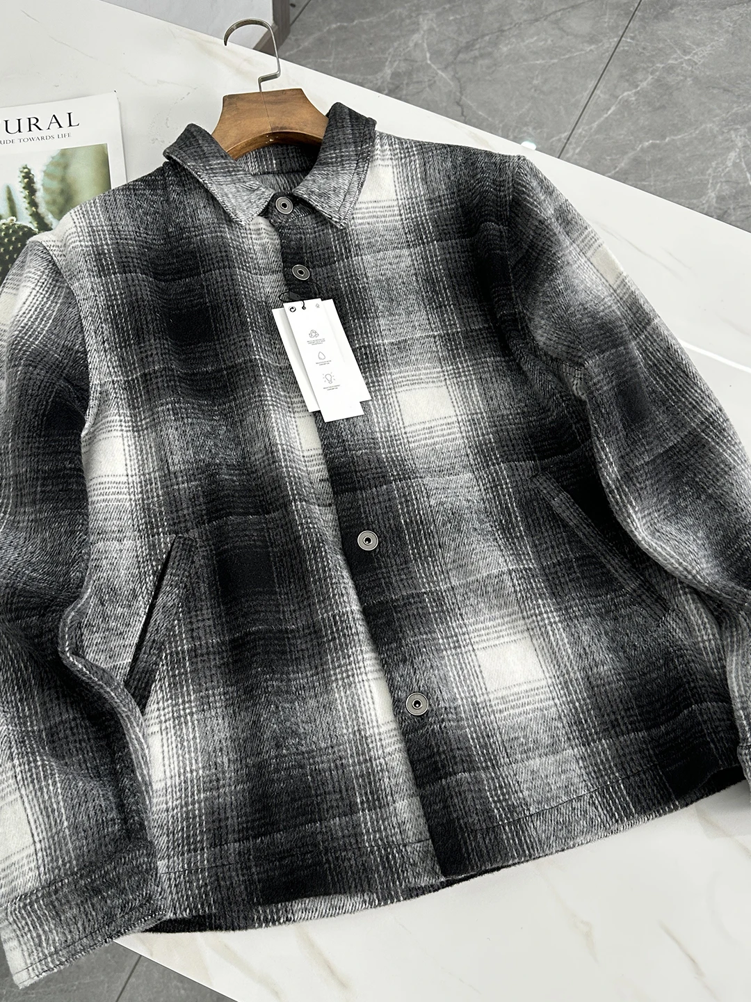 

Waed Vintage Tie Dye Men's Casual irt Classic Color Blo Plaid Versatile Spring Season Loose Fit Long Sve Button up