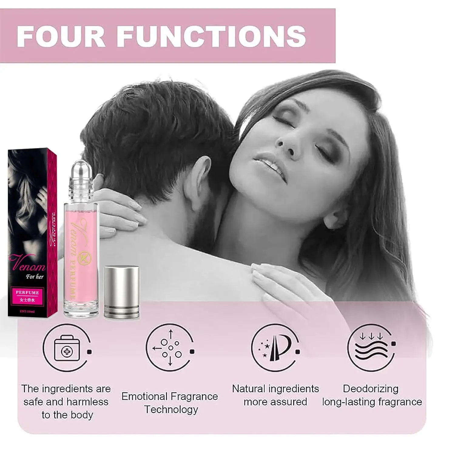 10ml Flirting Women Perfume Aphrodisiac Rolling Beads Long-lasting Pheromone Perfume Men Sexy Essential Oil Perfume Aphrodisiaqu