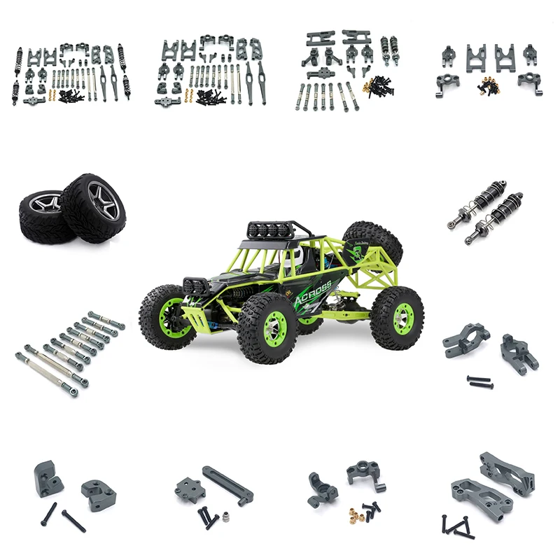 WLtoys 12428 12427 12423 samochód wspinaczkowy RC szarego/tytanowego, całkowicie metalowego części zamienne adaptera drążka różnicowego