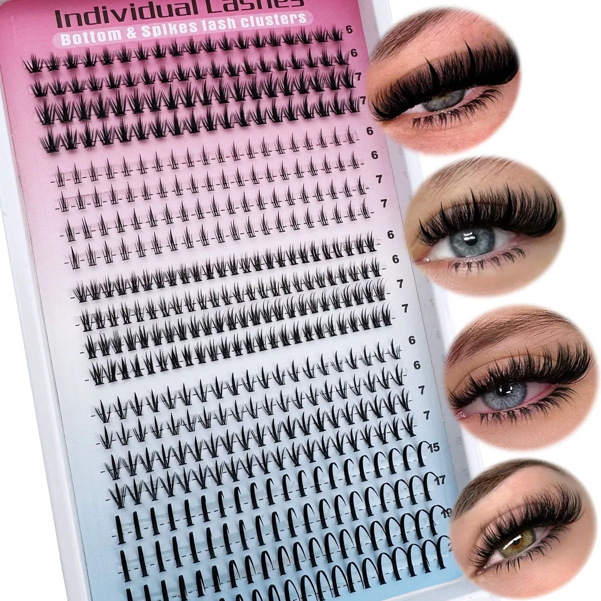 5 Stile Untere Wimpern-Cluster Manga-Wimpern-Cluster Spike-Wimpern Untere Wimpern Wispy Einzelwimpern 6-21mm Natürliche Wimpern – Detail 1