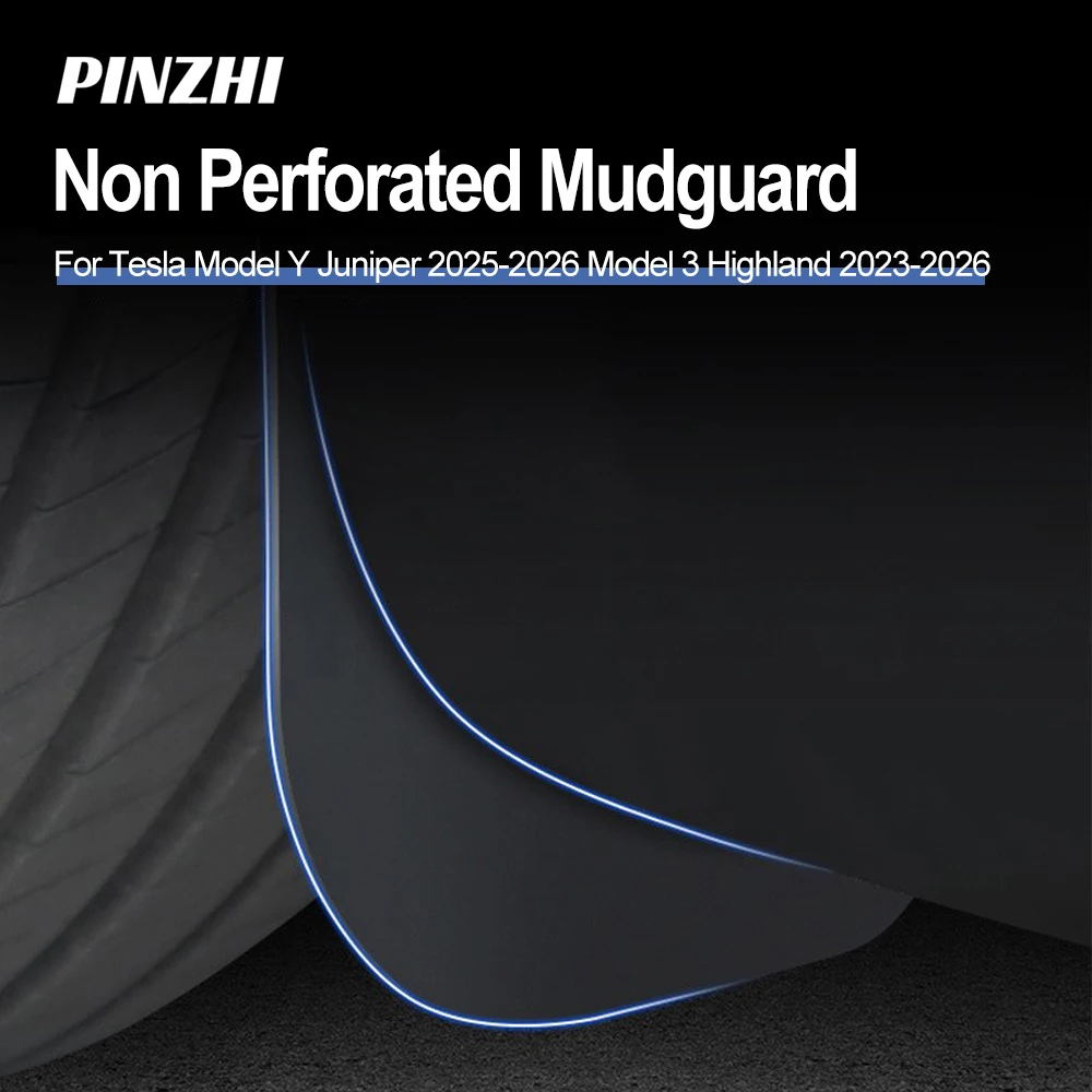 Suitable For Tesla Model 3 Hgihland Model Y Juniper 2025 2026 Mudguard Non Perforated Mudguard Wear-Resistant Invisible Version