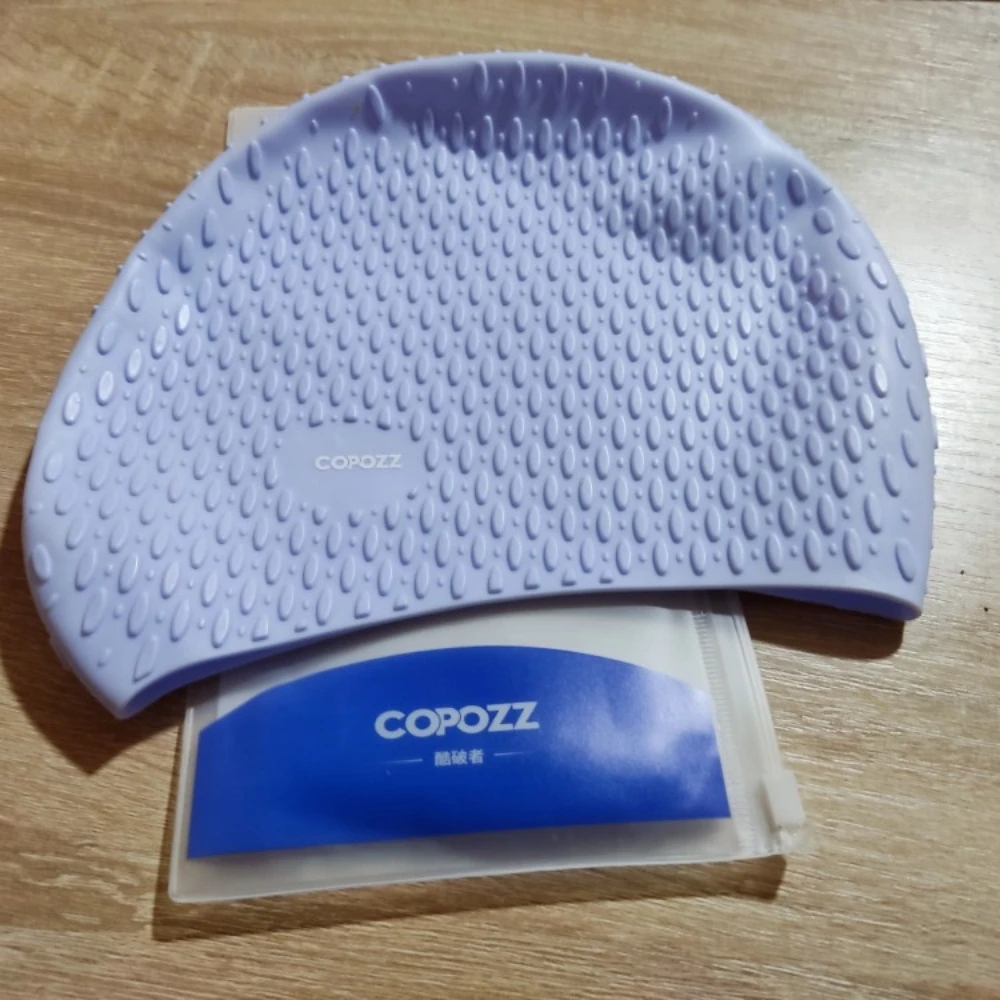 COPOZZ-Cap de natação de cabelo longo para homens e mulheres, boné de esportes aquáticos, piscina, qualidade, moda, marca impressa, grande