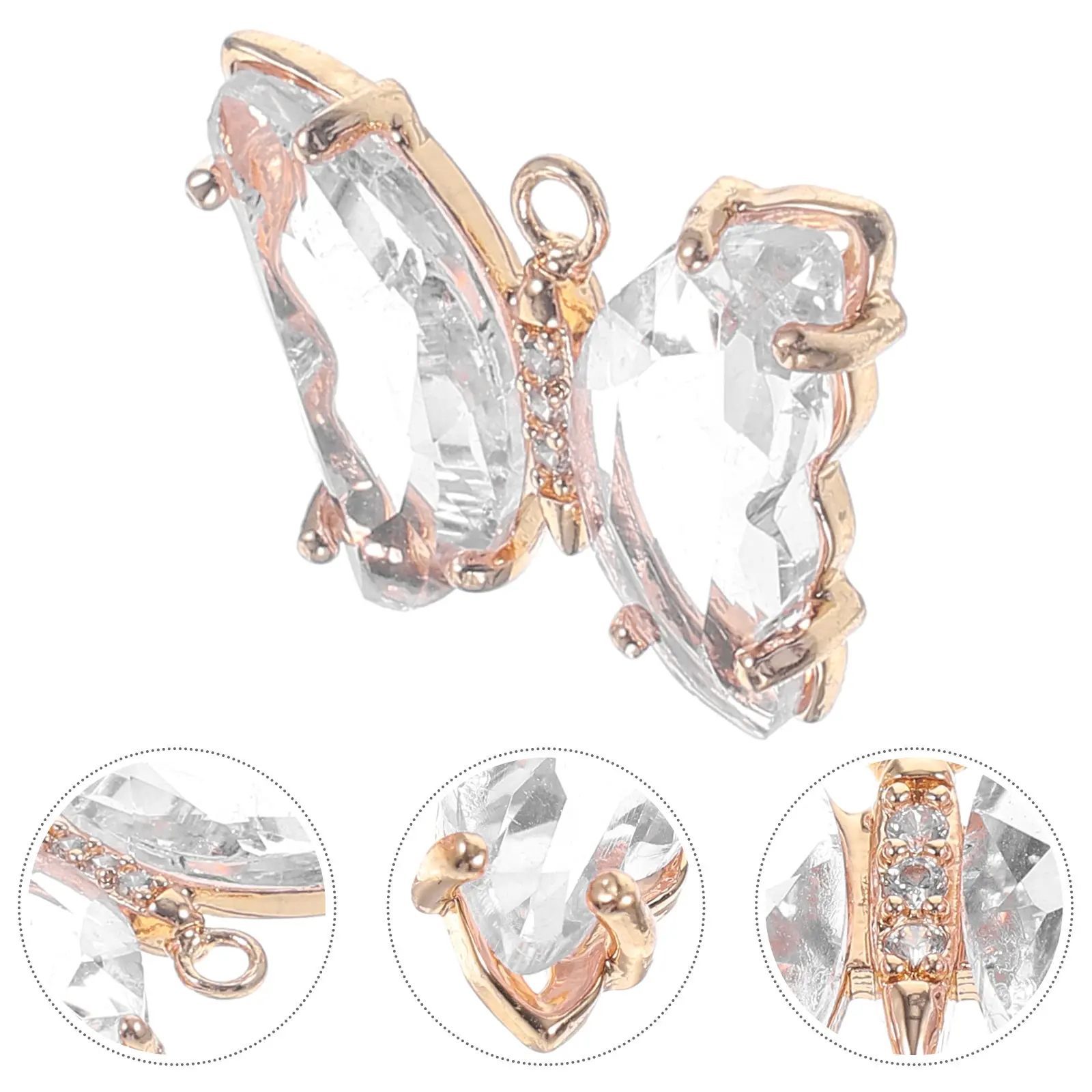 

10 шт. хрустальных подвесок-бабочек с гладкой поверхностью для рукоделия, украшений и изготовления ювелирных изделий