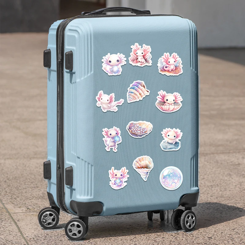 50 قطعة الكرتون الوردي الحيوان السمندر الكتابة على الجدران ملصقات DIY بها بنفسك الديكور حقائب كوب ماء سكيت الغيتار الشارات ألعاب أطفال هدية