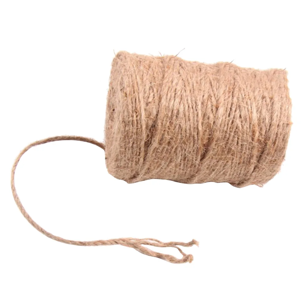 

2pcs 2 Rolls 4Mm 3 Strands Jute Twine Strong Decorative Rope Packaging String For Crafts Wedding Diy Gift Tag Wrapping Garden