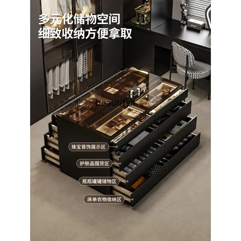 ssK178 ss25 جديد مرحاض الجزيرة الوسطى خزانة خشب متين دلو خزانة درج غرفة نوم رئيسية تخزين خزانة عرض المجوهرات