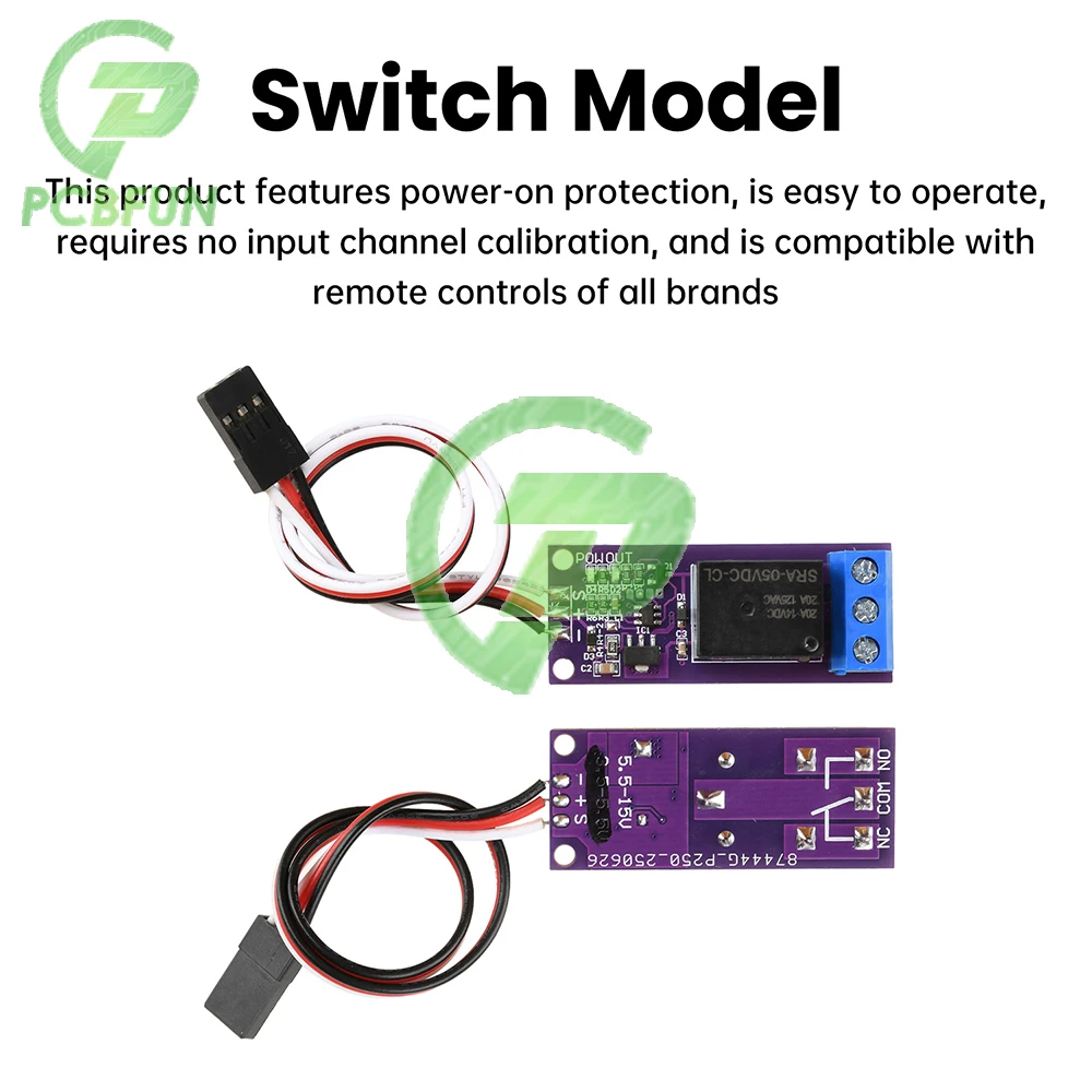 

5-12V 20A PWM Relay Switch 1 Channel Servo Signal LED Indicate DIY Electronic Kit for Aircraft Remote Controller