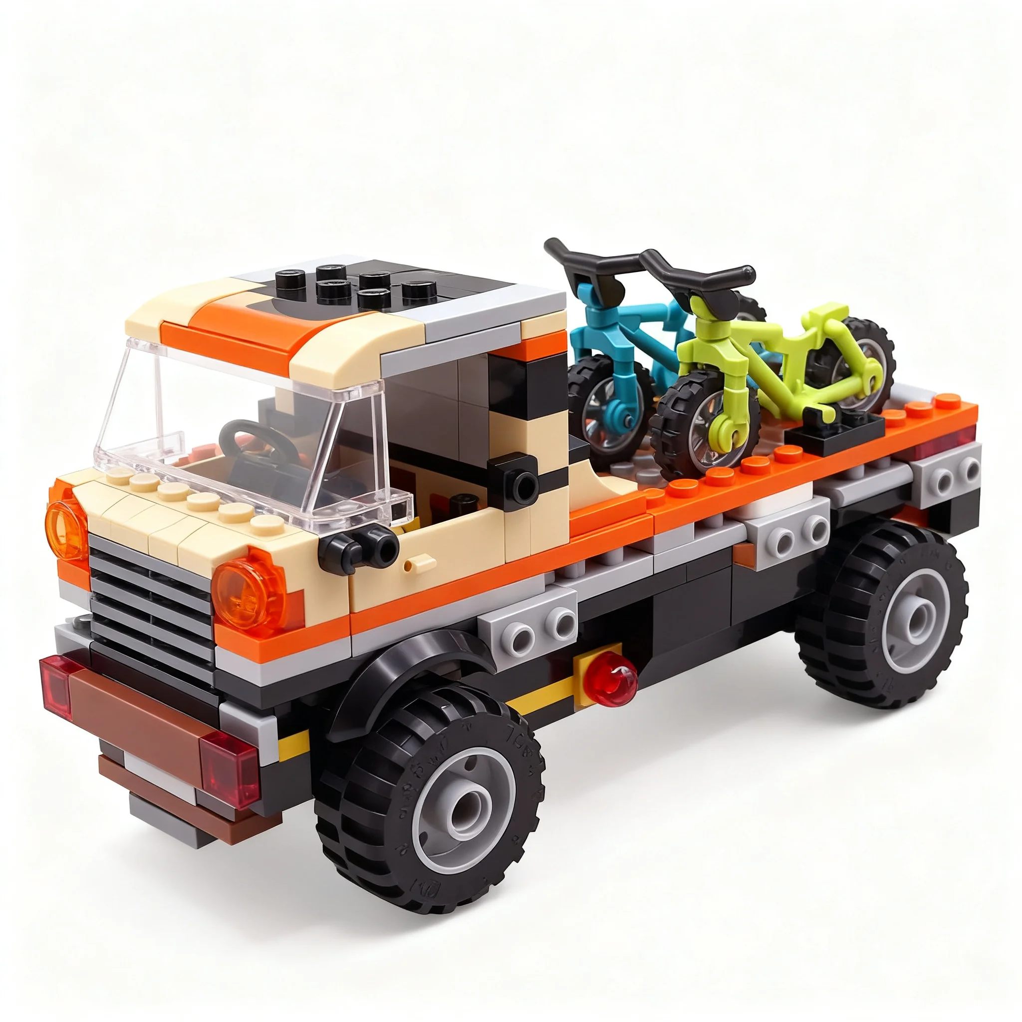 256pcs MOC City Explorer Truck Model Building Blocks Construction Birthday Idea Collection DIY Art Education Creative 3D Display