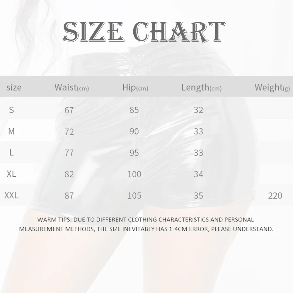 Fashion Women Nightclub Shorts Stage Performance Costume Ladies PU Leather High Waist Shorts Pole Dance Short Pants Biker Shorts