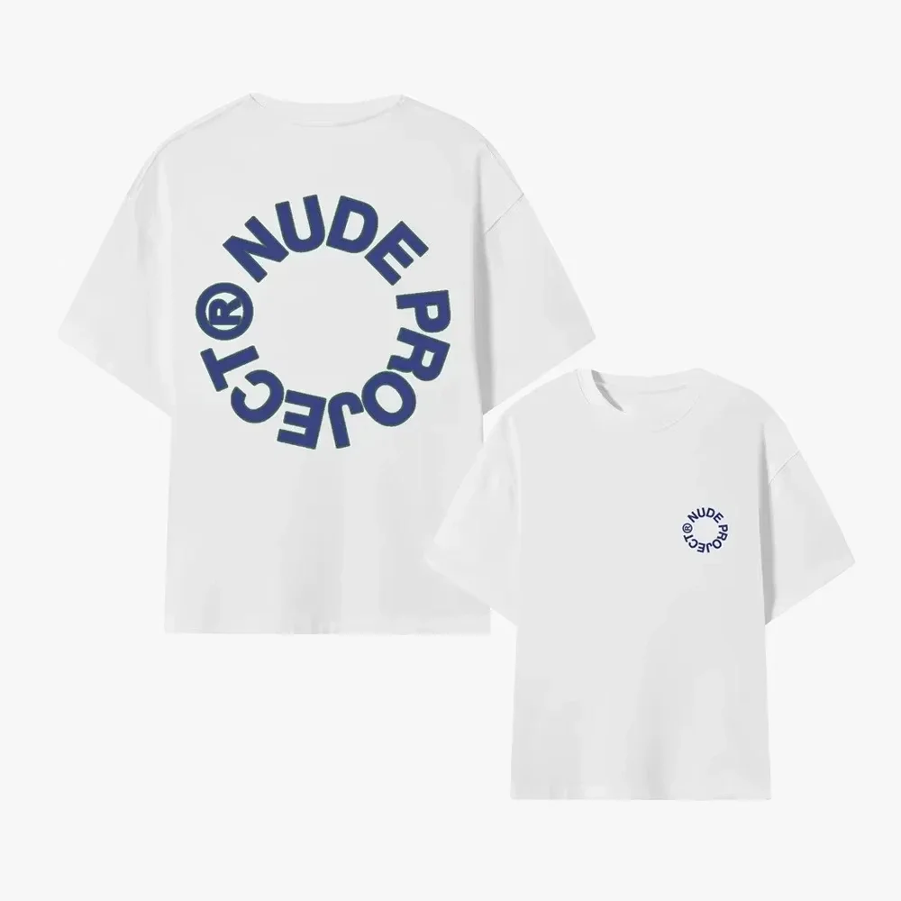 2025 Surf Vacation Spanish Street Tide Brand Printed Men Women Casual T-shirt Trendy Brand Nude Project Street Short Sleeves Top