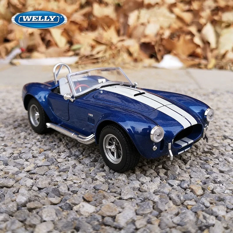 

WELLY 1:24 Ford 1965 Shelby Cobra 427 S/C, модель спортивного автомобиля из сплава, литая под давлением, металлическая классическая модель автомобиля, имитация, подарки для детей