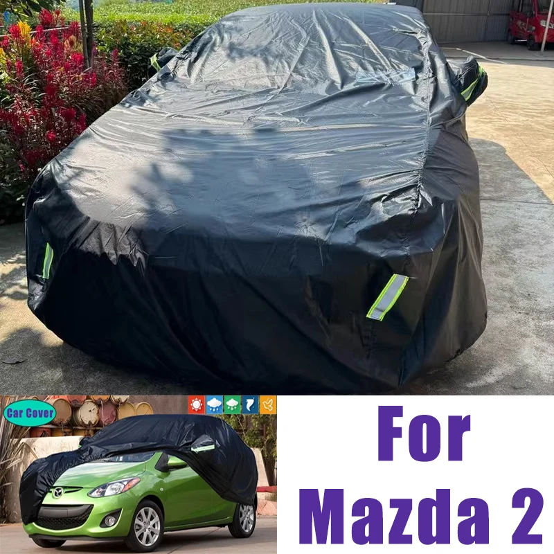 

Автомобильные полностью внешние чехлы, уличные водонепроницаемые пылезащитные чехлы от солнца, дождя и снега, внешние автомобильные аксессуары для Mazda 2