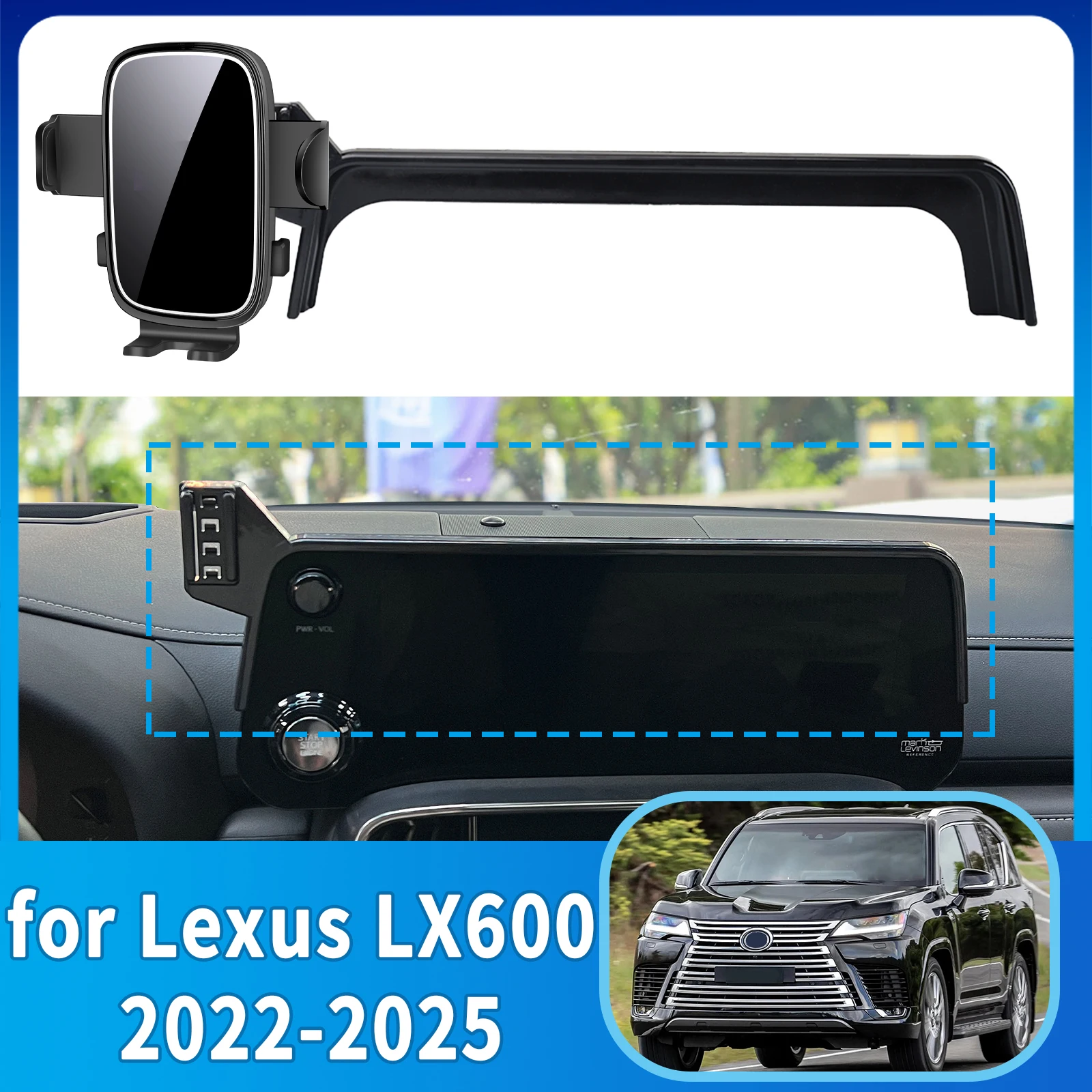 

fit for Lexus LX600 2022 2023 2024 2025 Phone Holder, Dashboard Screen Mount Bracket Easy Installation​​ Car accessoires