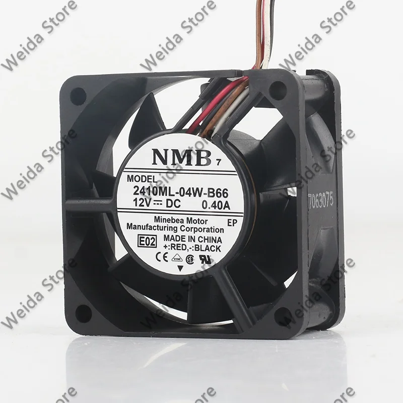 Original NMB 2410ML-04W-B66 6025 60X60X25MM 12V 0.40A AC EC 6cm 4-pin case with cooling fan