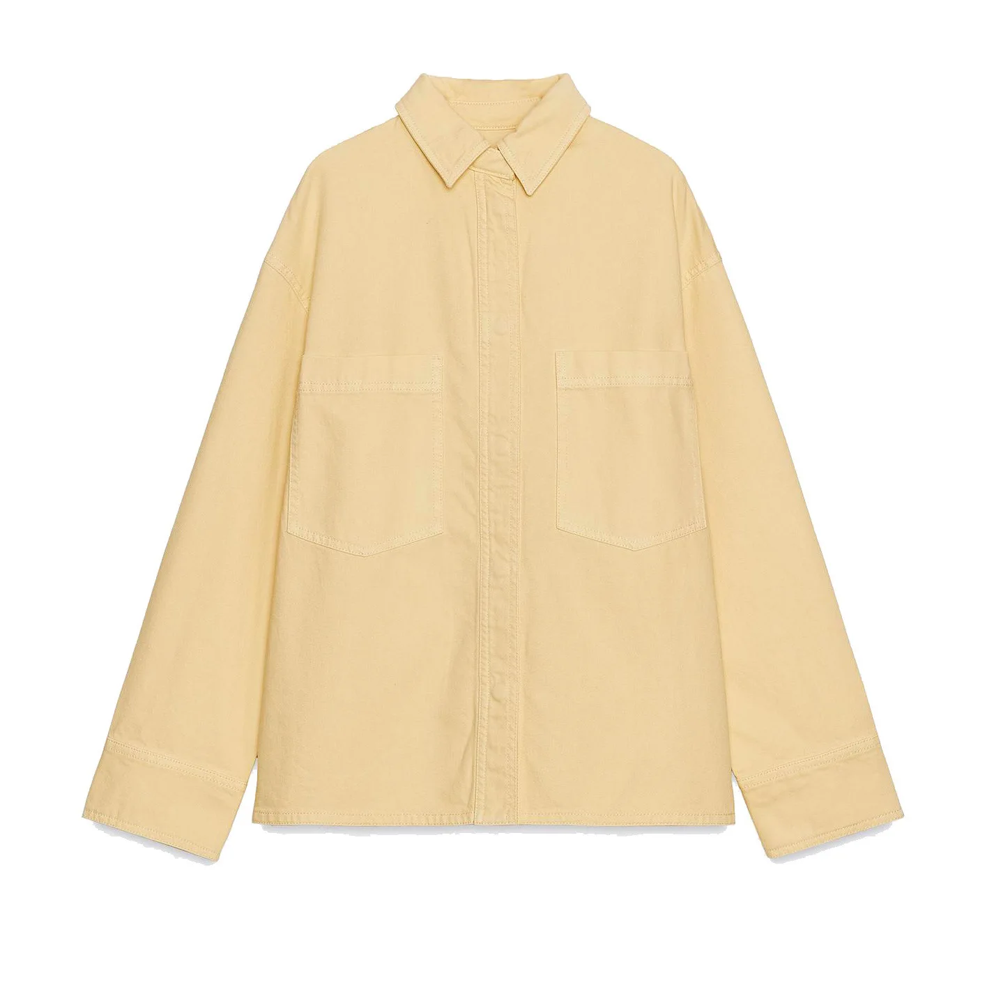 

Loose Mid-Length Denim irt Jaet for Tall Women Autumn New Arrival Street Faion Outerwear Neutral Sle Pure Color