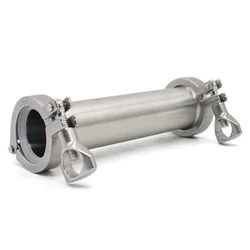 Tuyau de raccord en acier inoxydable SUS304 de qualité sanitaire, virole faite maison, trois clips, 50.5mm, 64mm, longueur 4 