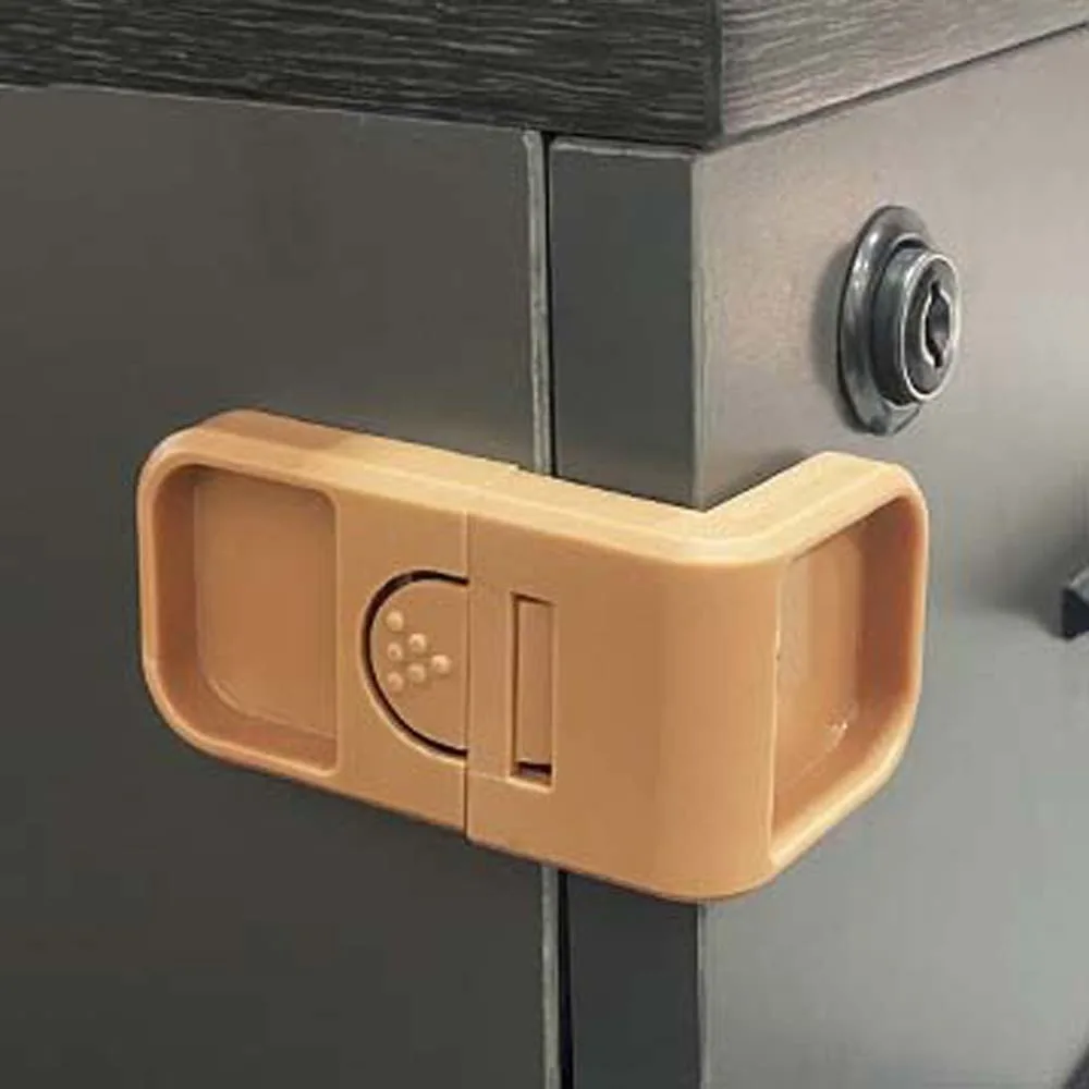 

10pcs/set ABS Multi Functional Safety Locks Right Angle Portable Baby Cabinet Drawer Locks Waterproof Small