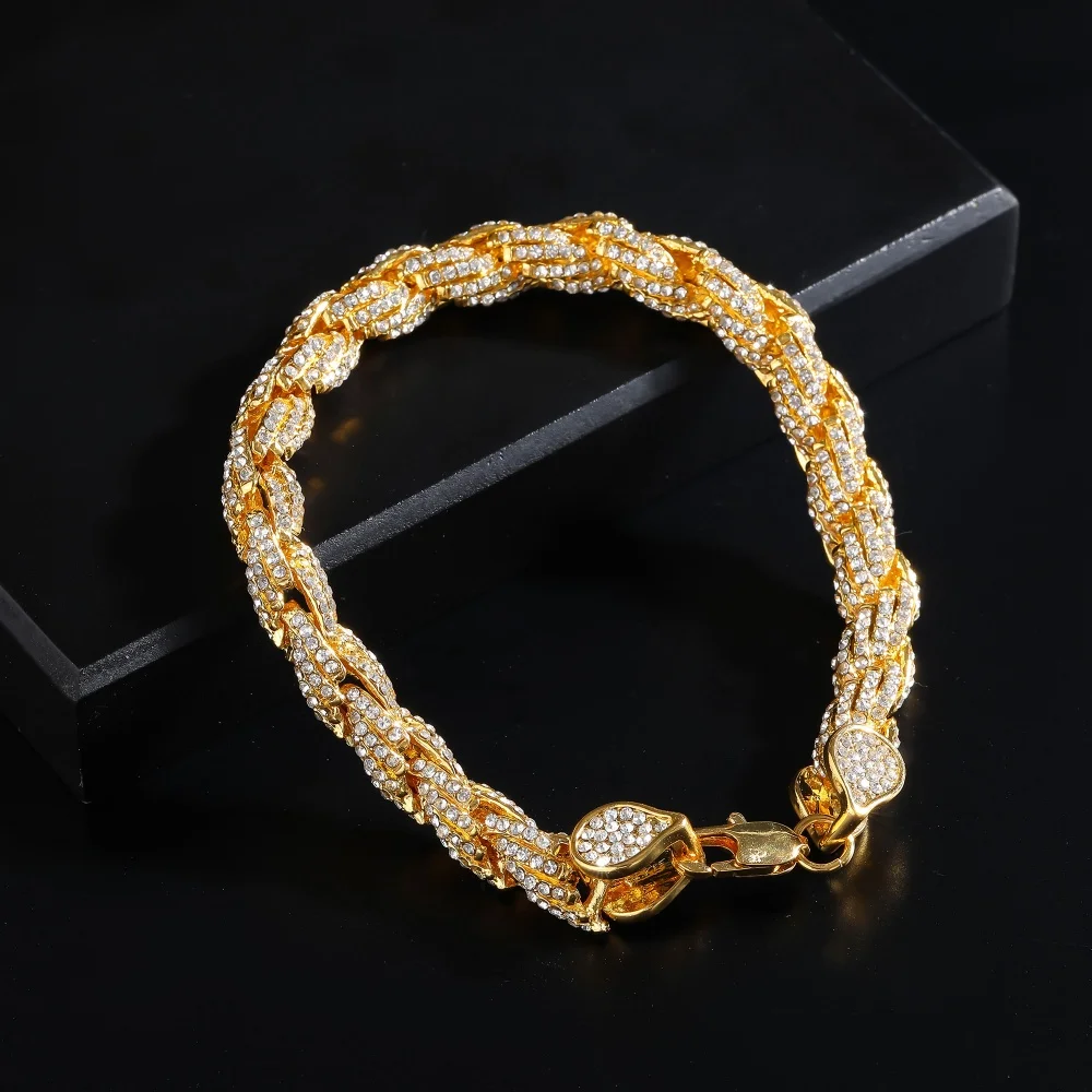 

Rope Chain Bling Bracelet Fashion Chains Exquisite Gift For Men Women Hiphop Accessory Anklet Bangle Wrist Band Trendy Item