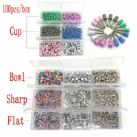 1 Box Dental Prophy Brushes Polishing Polisher Rubber Cup Disposable Latch type Colorful Buff Nylon Bristles Brush